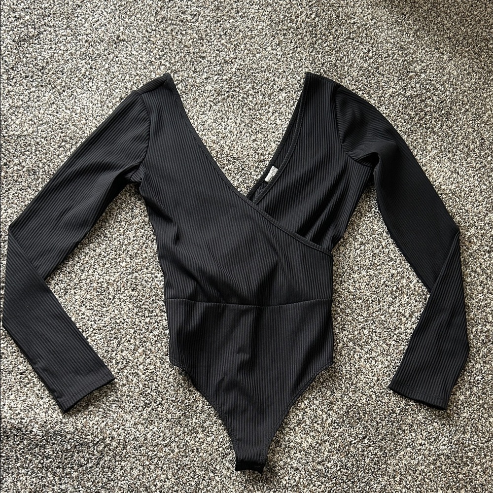 ASOS Black Ribbed Bodysuit | Black Bodysuit | ASOS | Bodysuit | Ribbed